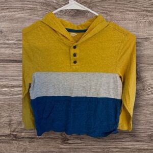 M•Old Navy Color Block Hoodie - Mustard, Gray, and Navy